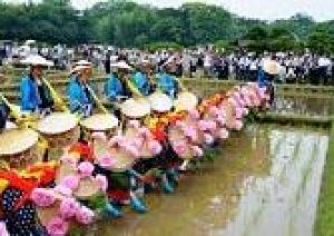 岡山後楽園でお田植祭